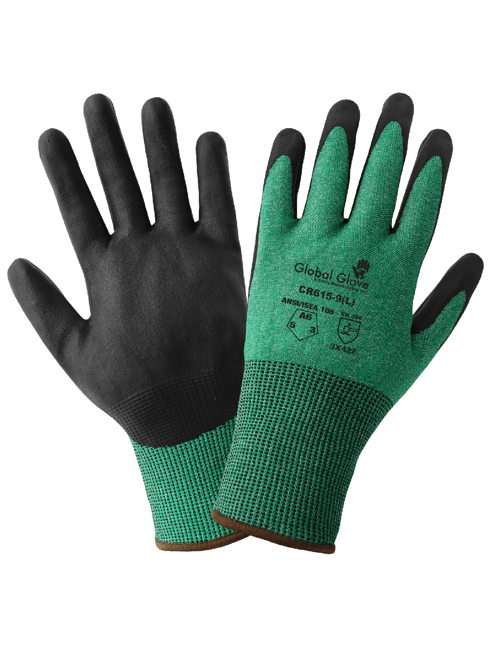 Global Glove Nitrile-Coated Gloves with Abrasion, and Puncture
