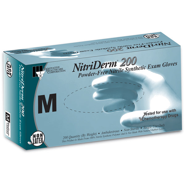 Blue Nitrile Exam Gloves NitriDerm® 200