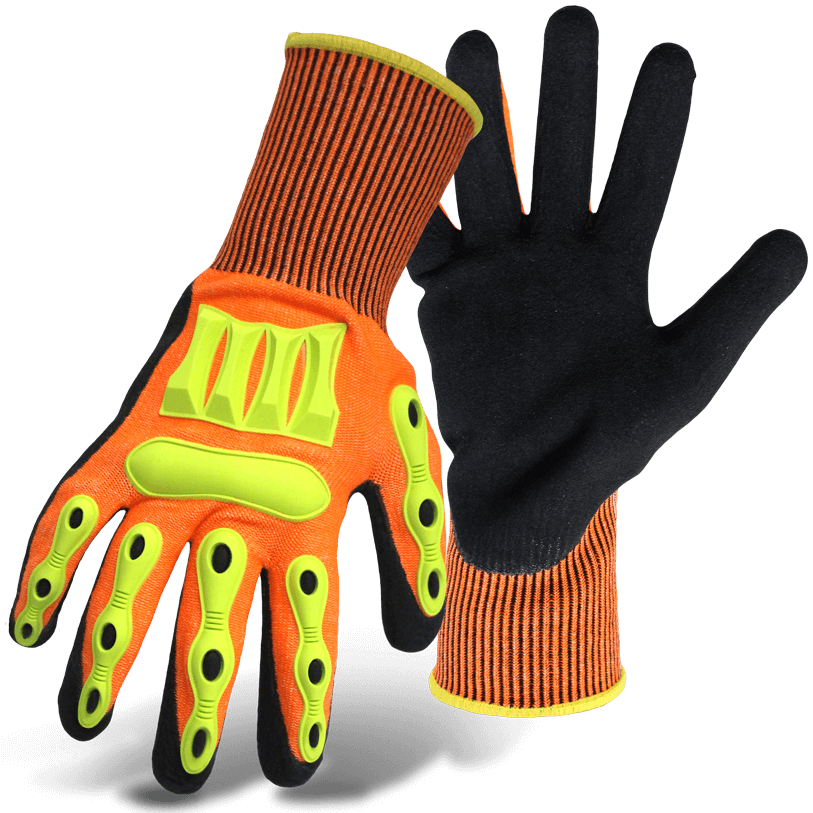 BOSS Barbarian Nitrile Coated Knit Wrist Impact Resistant Work Glove, Cut  Level A3