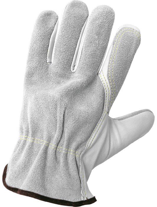 Premium Goatskin Palm and Split Cowhide Back Drivers Gloves