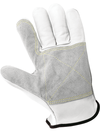Premium Goatskin Palm and Split Cowhide Back Drivers Gloves