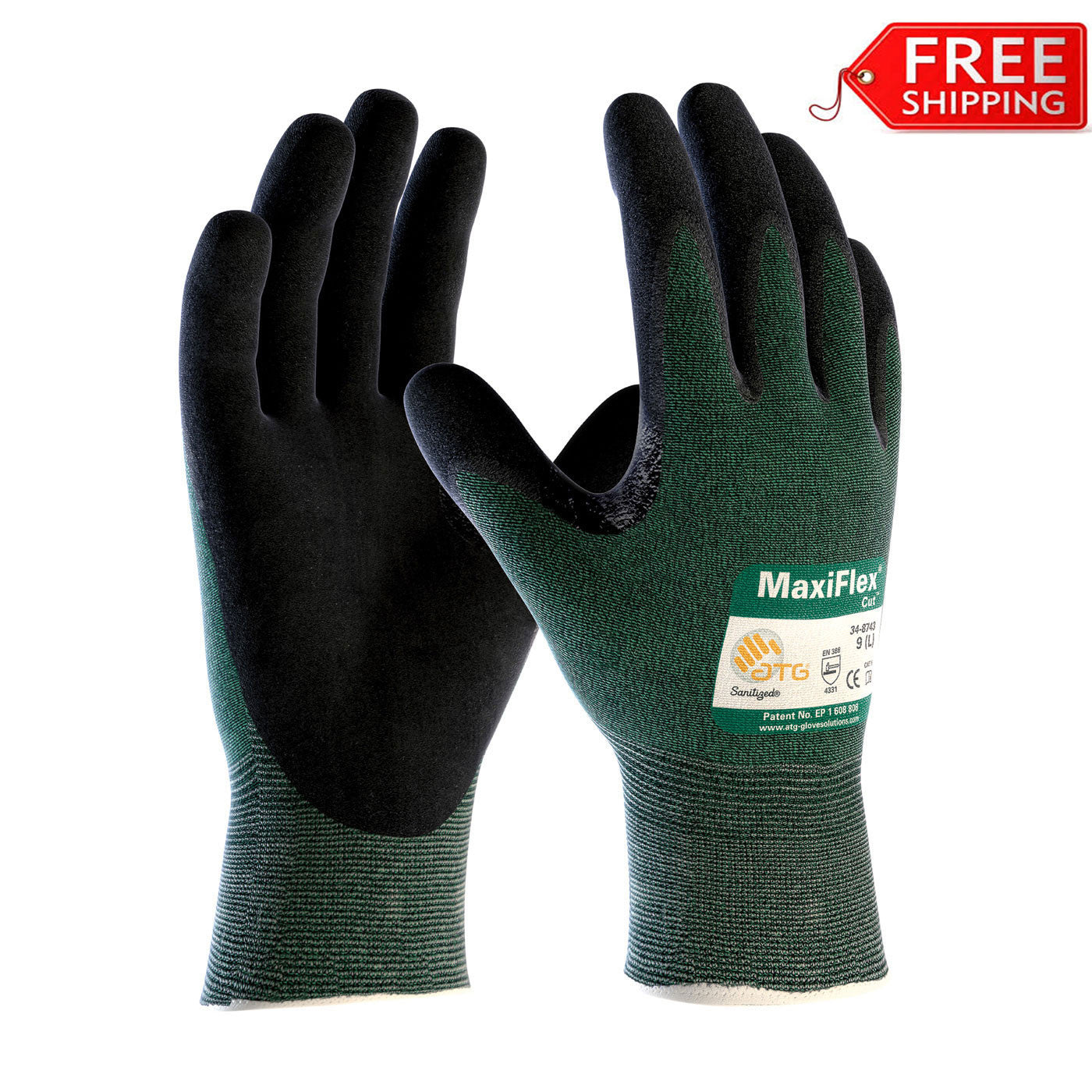 maxiflex gardening gloves MaxiFlex Cut 34-8743 Cut Resistant Work Gloves by ATG, Free Shipping! ANSI Cut Level A2