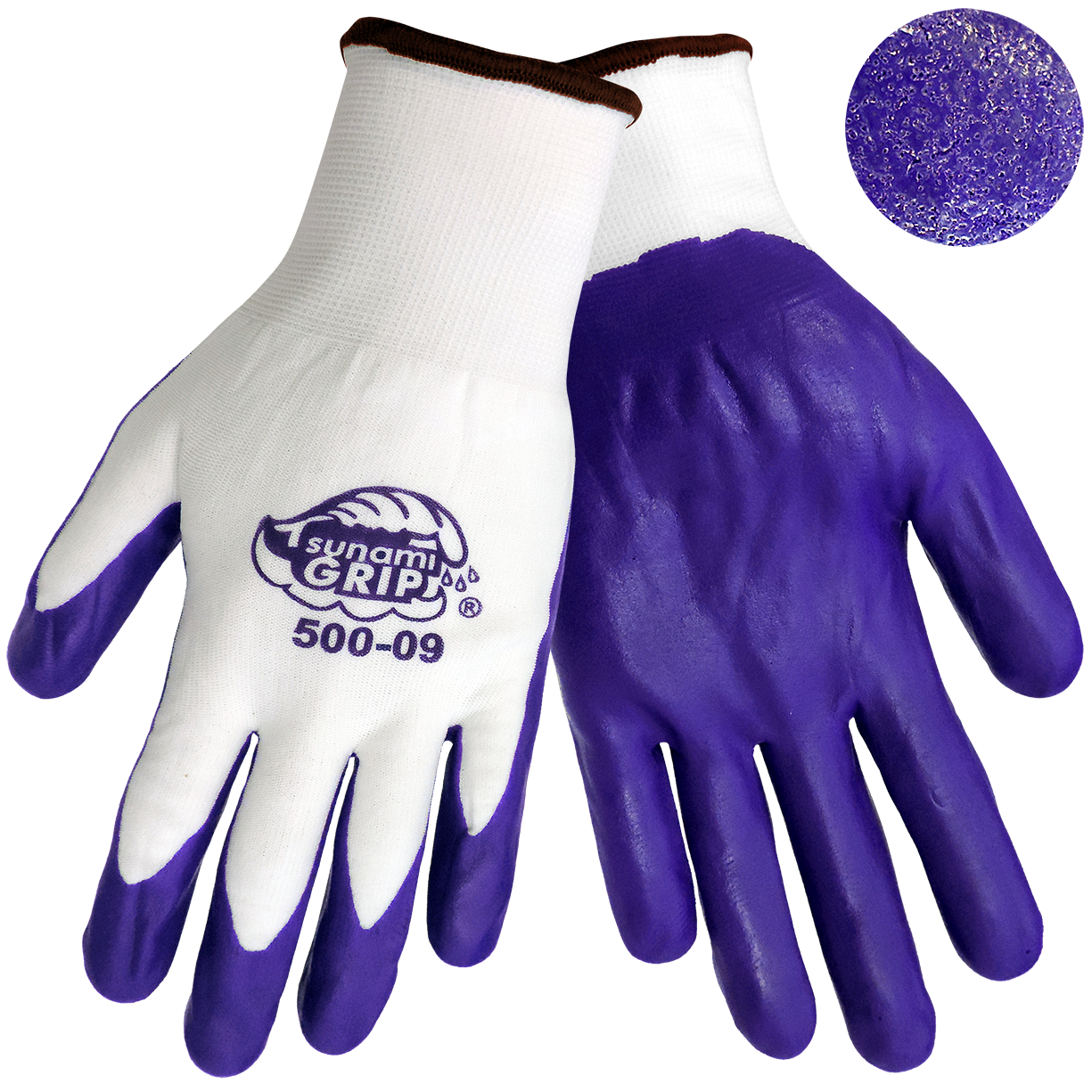 Tsunami Grip® 500 Purple Nitrile Grip Gloves by Global Glove Tsunami Grip® 500 Purple Nitrile Grip Gloves by Global Glove