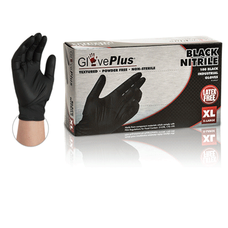 GlovePlus® GPNB Black Nitrile Gloves – - Main Image
