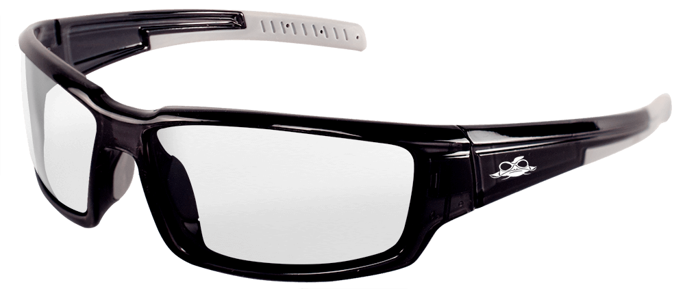 Bullhead Safety Eyewear Maki BH1431AF Crystal Black Frame Clear Anti-Fog Safety Glasses