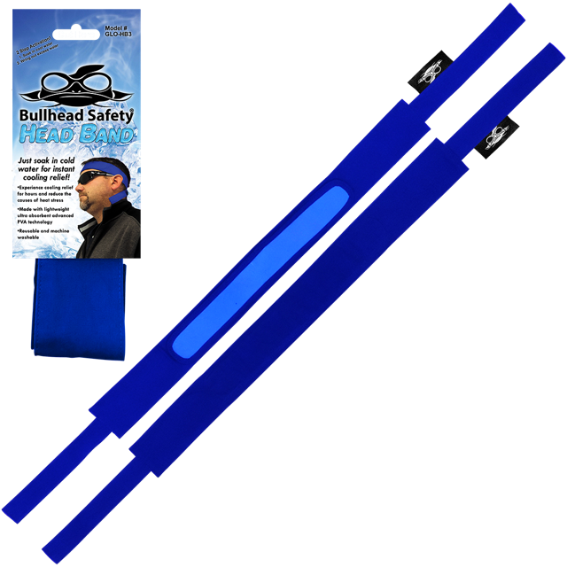 Bullhead Safety® Blue Cooling Head Band