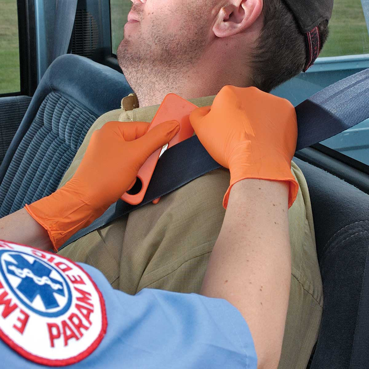 Orange Nitrile Gloves, Exam Grade, Care On, 6.0 Mil Powder Free