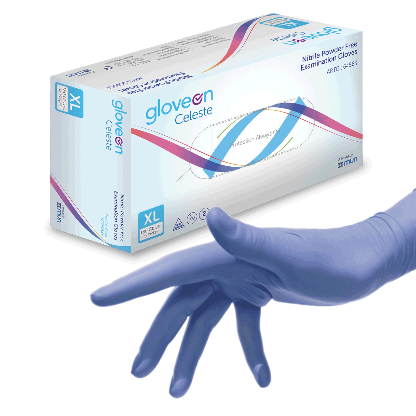 Celeste Nitrile Gloves by Gloveon