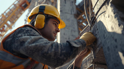 Hearing Protection Premium High-Visibility Padded Band NRR 27 dB Earmuffs - HP-M4