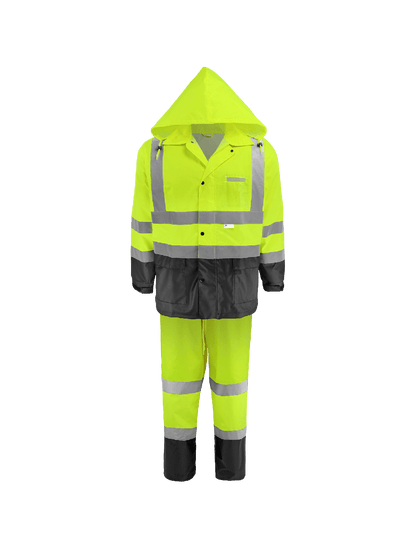  High-Visibility Yellow/Green Two-Piece Rain Suit