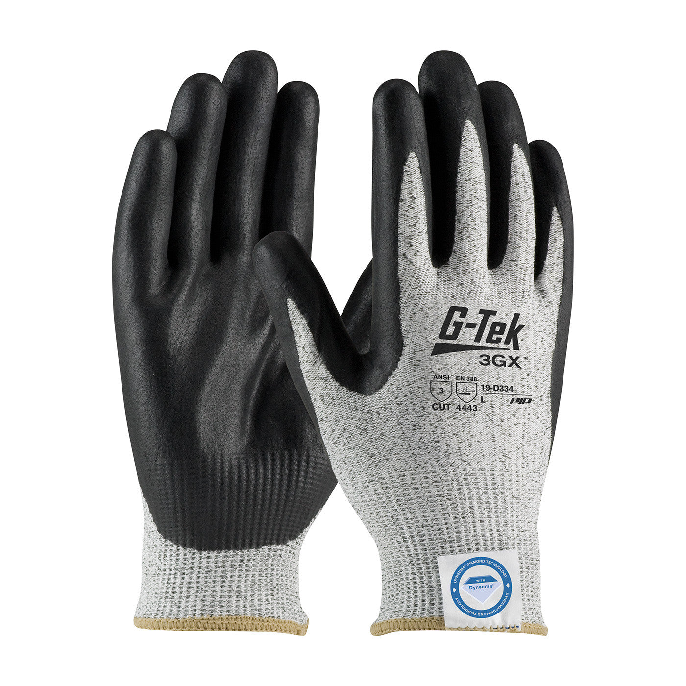 G-Tek® 3GX™ 19-D334 Dyneema Nitrile Coated Cut Resistant Gloves