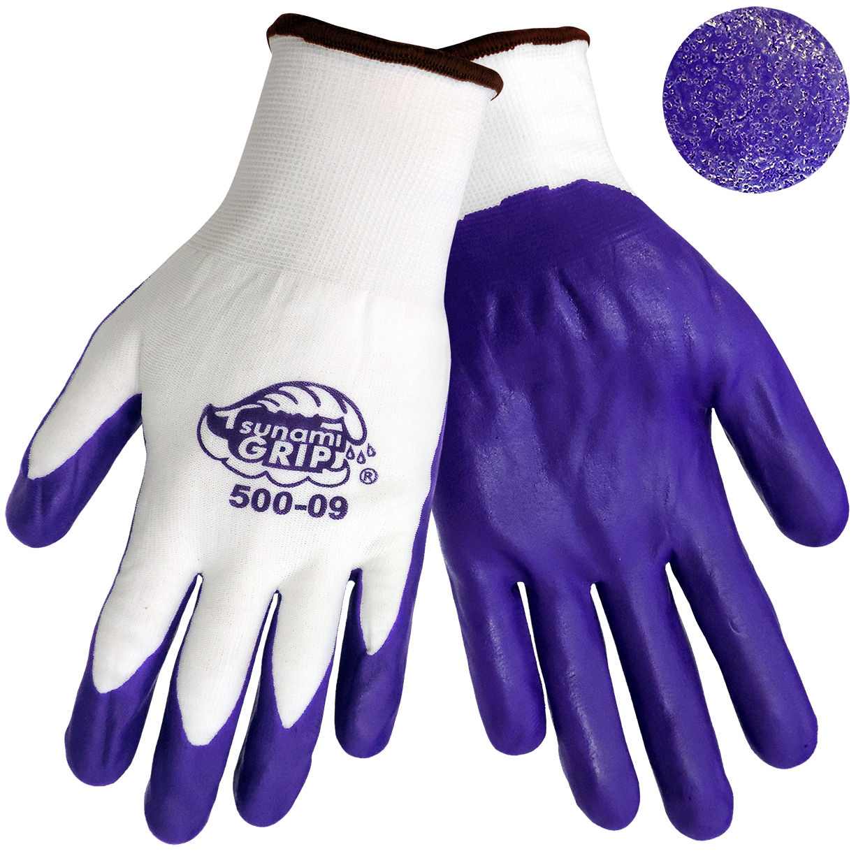 TsunamiGrip 500 Purple Nitrile Coated Work Glove