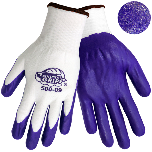 TsunamiGrip 500 Purple Nitrile Coated Work Glove