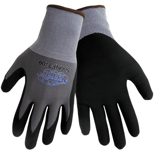 4Works Heavy Duty Gloves HC3501 Nitrile Dipped Palm, w/ Knit Wrist
