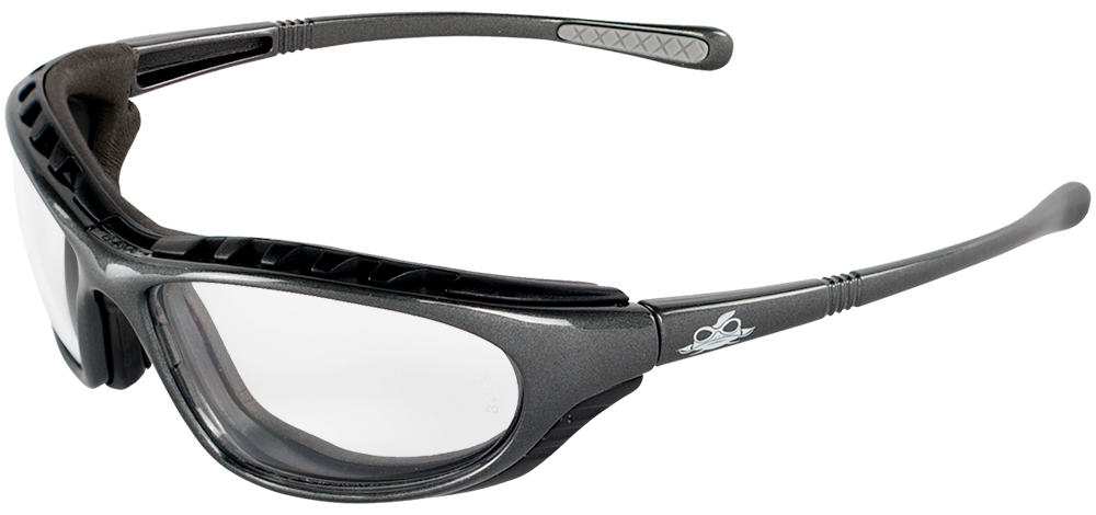 BullHead Safety Steelhead Foam Clear Lens Anti-Fog Safety Glasses BH1391AF