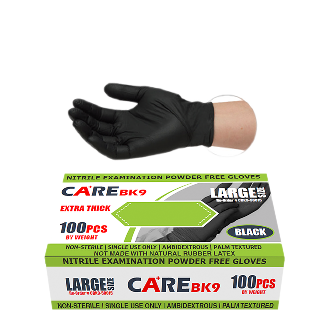 Care BK9 6 Mil Black Nitrile