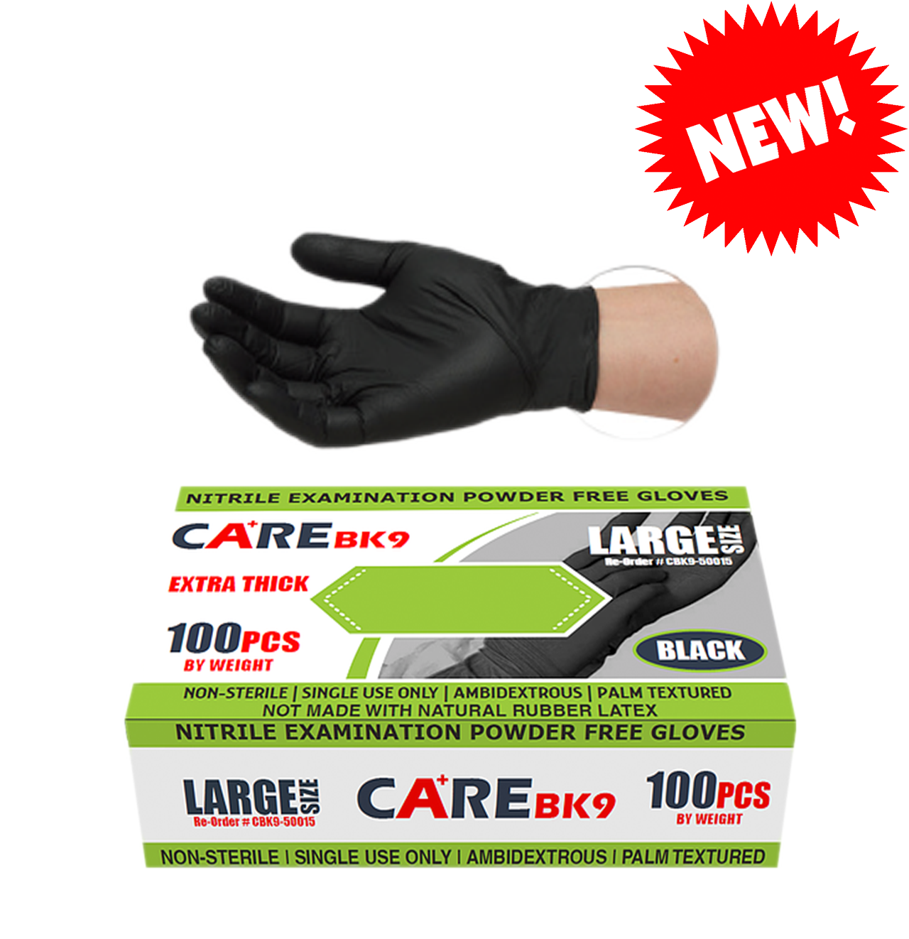 Care BK9 6 Mil Black Nitrile