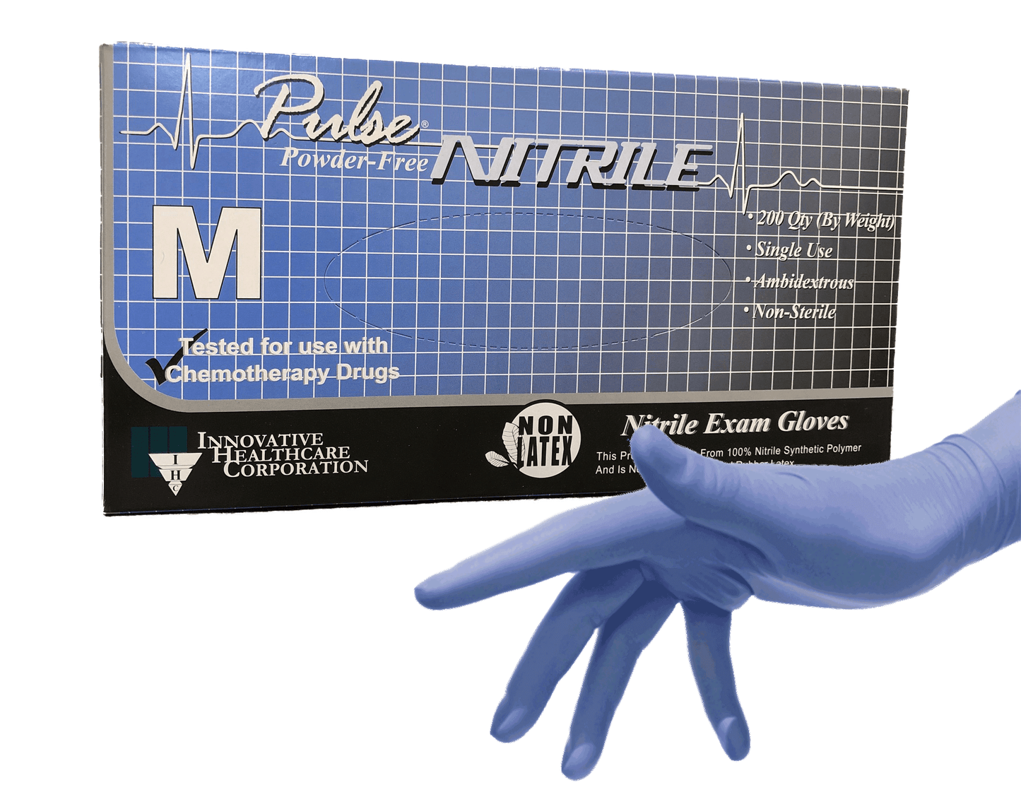 Celeste® Powder Free Nitrile Exam Gloves, NTR58 by GloveOn, 200 Gloves/Box