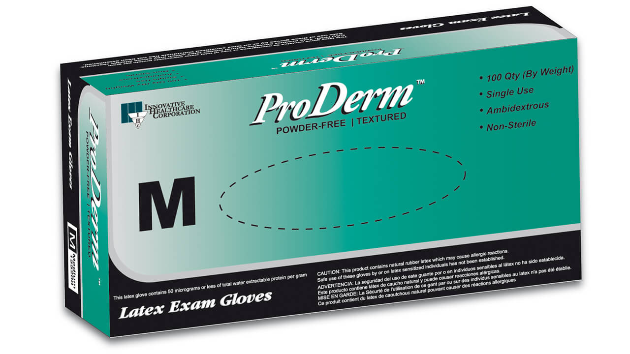 ProDerm™ Polymer Bonded Latex Exam Gloves