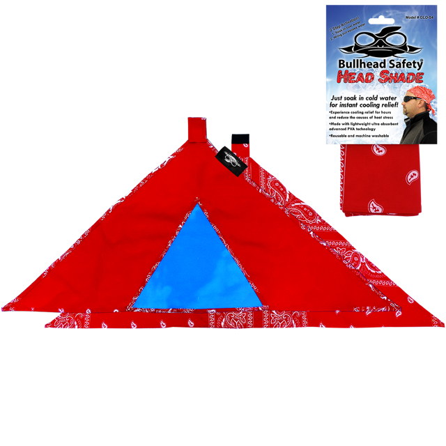 Bullhead Safety® Red Paisley Head Shade