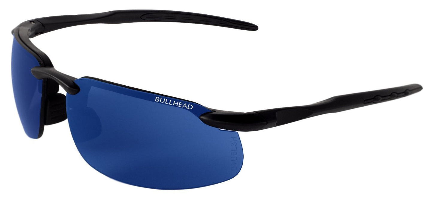 Bull Head Swordfish Polarized Blue Mirror Safety Glasses BH106129