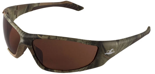 Bullhead Safety® Javelin Safety Glasses with, Camo Frame and Brown Lens 12108